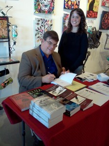 Ashley Crookham author with Dale Grove book signing