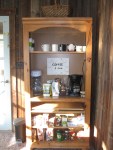 Author Ashley Crookham coffee station